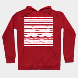 Red Watercolor Stripes Hoodie